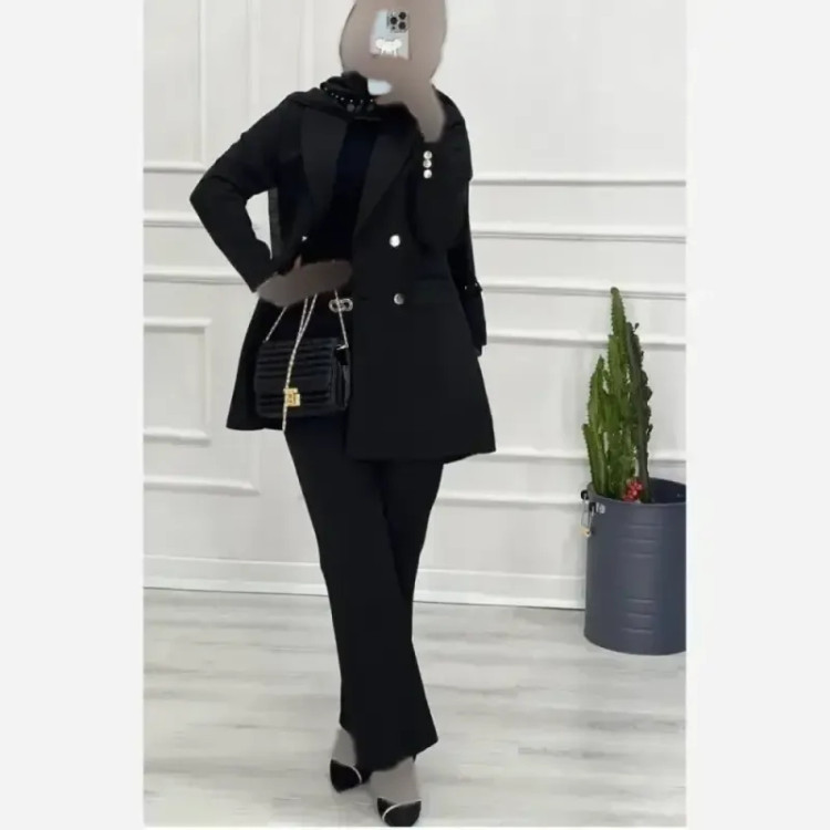 کت مزونی اسنا جنس دبل مازراتی درجه یک رنگ سرمه ای قهوه ای مشکی سایز 1 و 2