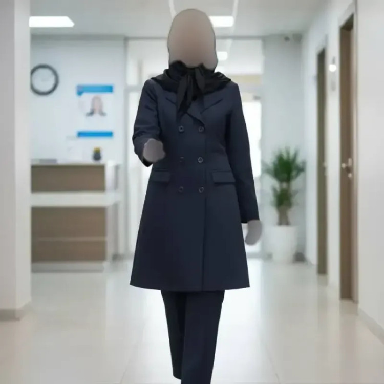 کت مزونی اسنا جنس دبل مازراتی درجه یک رنگ سرمه ای قهوه ای مشکی سایز 1 و 2