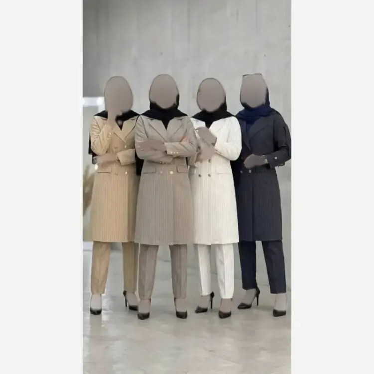 ست اداری سارا پارچه مازراتی کجراه درجه یک رنگ بندی متنوع سایز 1 و 2