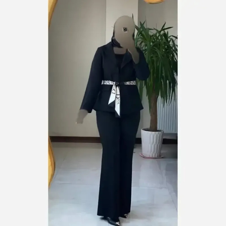 مانتو کتی مزونی کمربند دار دیور Dior جنس بزیاق