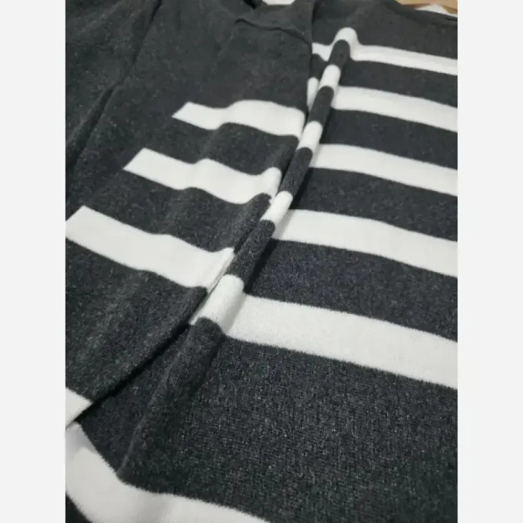 ست بافت زنانه راهراه فری سایز شلوار گشاد و راحت